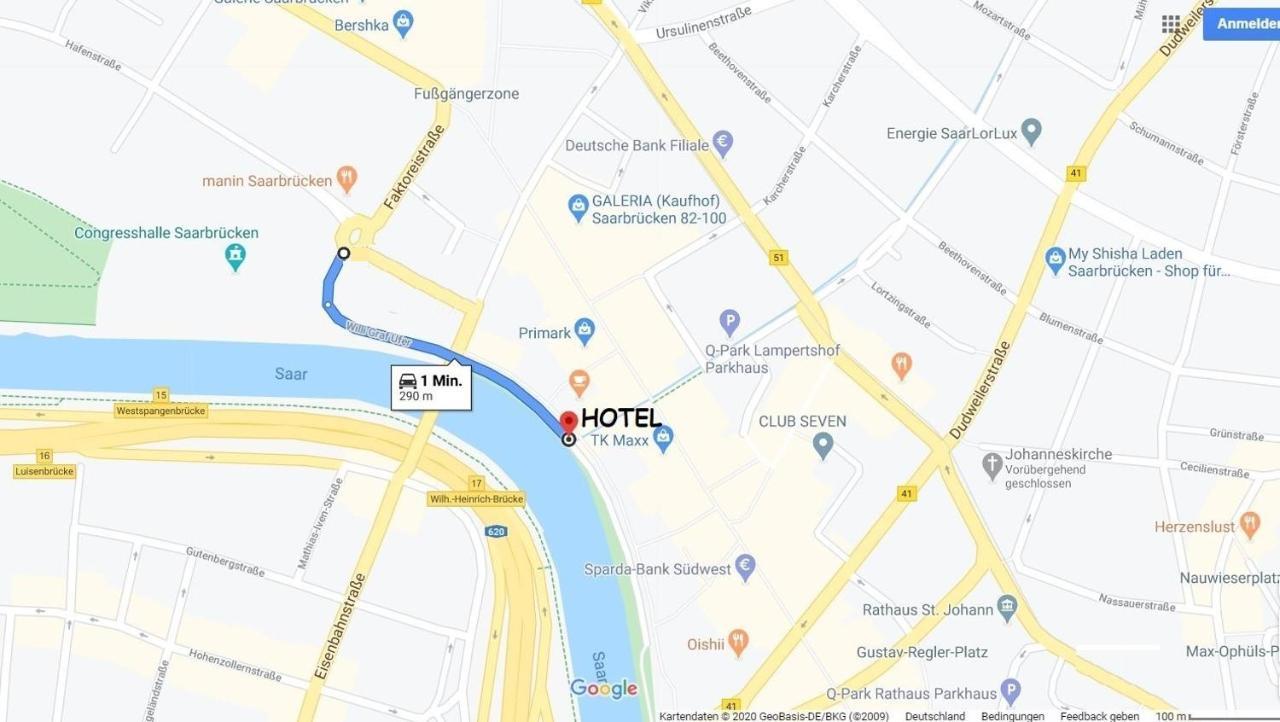 Hotel Stadt Hamburg Am Fluss Саарбрюккен Экстерьер фото